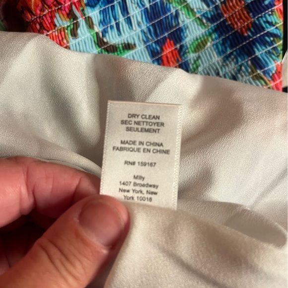 MILLY- NWT Wyatt Paint Dahlia Print Skirt. Size 10 - Picture 7 of 7